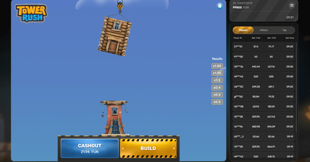 Tower Rush Bonus und Promo Code
